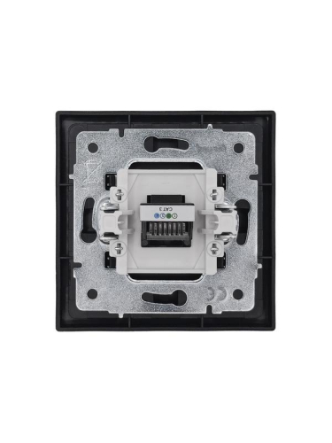 Розетка телефонная СП ZIMA IP20 евро стандарт механизм черн. бархат LEZARD 704-4288-137