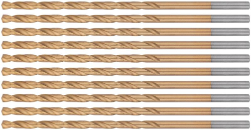 Набор сверл HSS по металлу 4.0х119мм удлинен. титан. покрытие (уп.10шт) FIT 34240