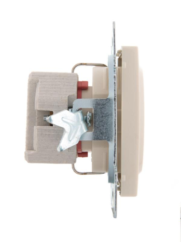 Розетка 1-м Rain защ. шторки керамика механизм крем. LEZARD 703-0388-124