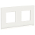 Рамка 2-м UNICA PURE горизонт. бел. стекло/бел. SchE NU600485