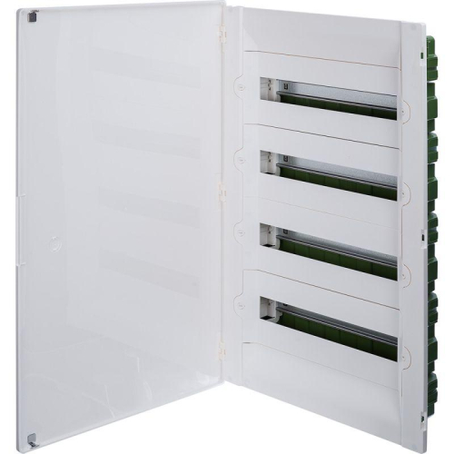 Щиток распределительный СП Practibox3 IK 07 4 рейки 72мод. с клеммник. заземл. IP40 бел. дверь Leg 401719