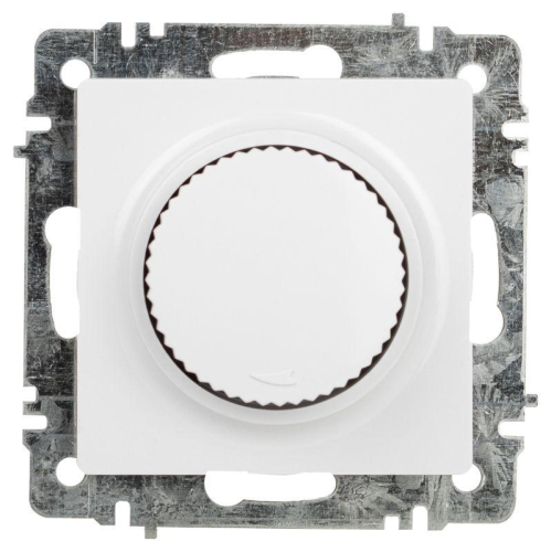 Светорегулятор Intro Accent 6-401-01 поворотный 600Вт 230В IP20 СУ бел. Intro Б0063668