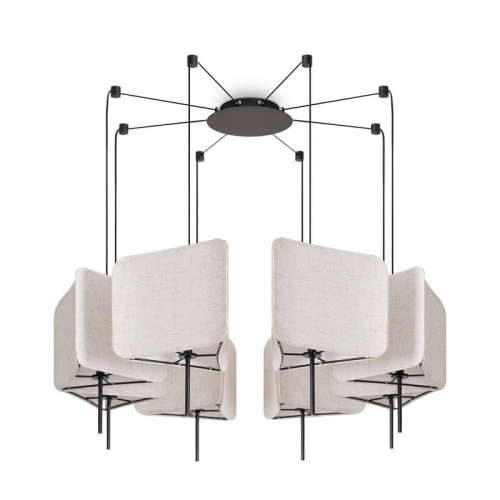 Светильник подвесной Bricola 8х40Вт E14 IP20 Freya FR5511PL-08B