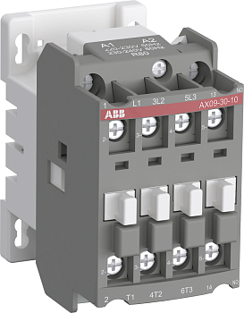 Контактор AX09-30-10-80 9А AC3 с катушкой управления 220-230В AC ABB 1SBL901074R8010