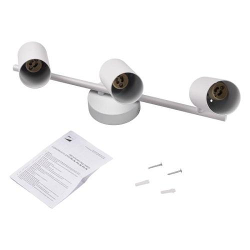 Светильник PCL-0403 3xGU10 IP20 230В WH настен./потолочн. декор. под лампу JazzWay 5066663