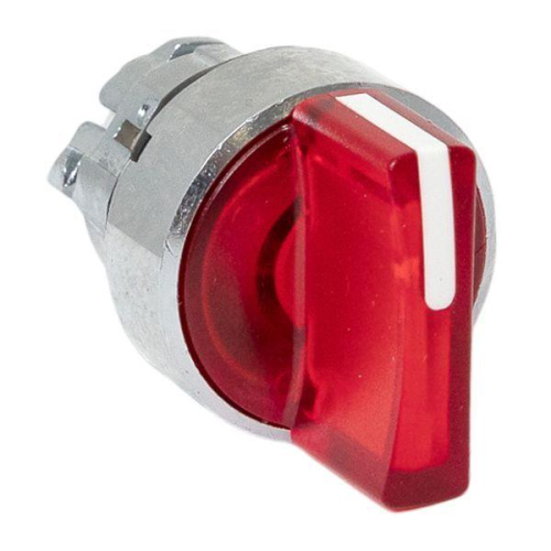 Механизм переключателя исполнительный ХB4 красн. на 2 положения возвратный без фиксации с подсветкой с короткой ручк IP65 EKF XB4BD2L-R-65