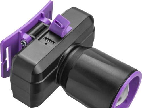 Фонарь аккумуляторный налобный 90 864 OPT-H06-ACCU 1LED 5Вт 3 реж. Li-Ion 1.2А.ч ОНЛАЙТ 90864