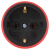 Розетка RX11-R-IP44 прямая с заземл. каучук красн. ЭРА Б0069326