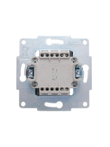 Выключатель 1-кл. СП Vesna механизм жемчуж./бел. перламутр. LEZARD 742-3088-100