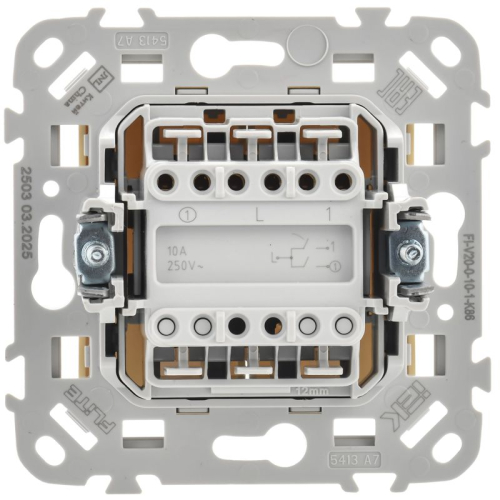 Выключатель 2-кл. СП FLITE ВС12-1-0-ФлСл 10А механизм сливочный IEK FI-V20-0-10-1-K86