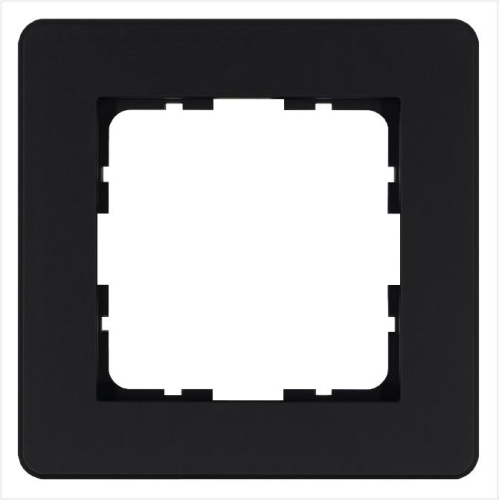Рамка 1-м G-Flex черн. матов. soft touch Jasmart G1101PB