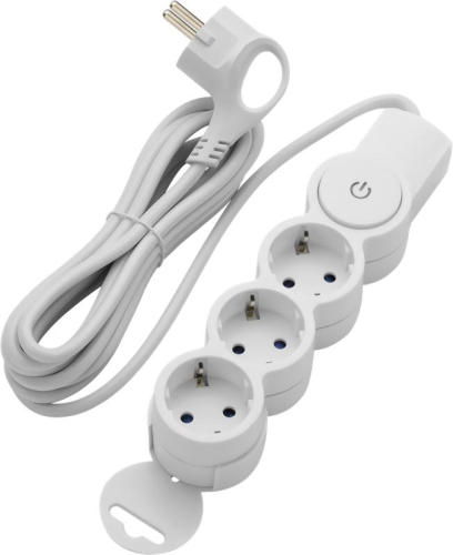 Удлинитель 3х3м с заземл. 3Gх0.75 с выкл. защ. шторки REV 32008 3