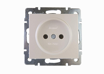 Розетка 1-м СП Rain 16А IP20 без заземл. керамика механизм жемчуж./бел. перламутр. LEZARD 703-3088-121