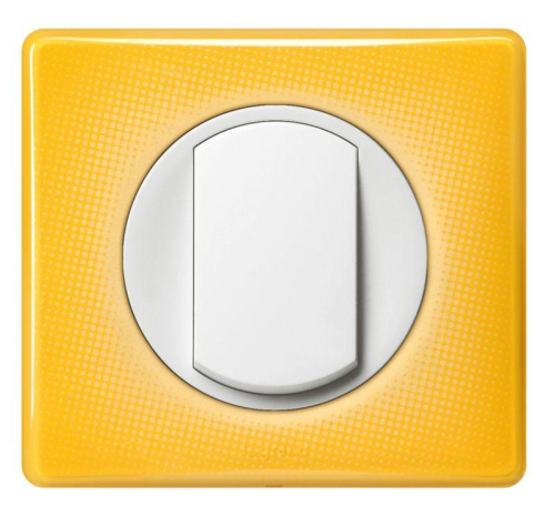 Панель лицевая Celiane для выкл. 1-кл. конт. с подсвет. бел. Leg 065004