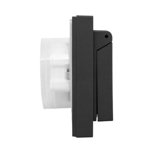 Розетка 2-м СП Эпика 16А IP44 с заземл. защ. шторки с рамкой с крышками механизм черн. EKF UP1-SOB-211-44