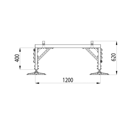 Конструкция опорная для установки оборудования TECHNORAPTOR FOOT 1200х3000 тип 3 KM-TR-F-SSEI-1200-3000-3 КМ TR0018