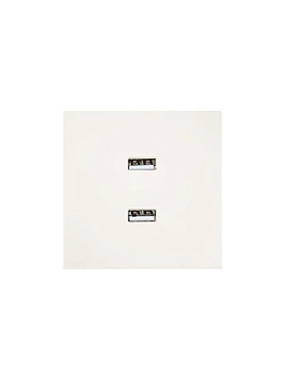 Розетка 2-мест. USB разъем СП ZIMA IP20 слон. кость LEZARD 704-9088-192