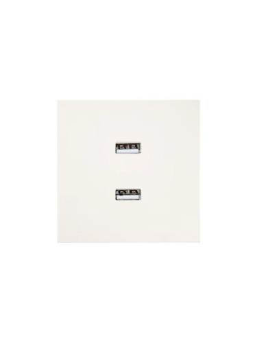 Розетка 2-мест. USB разъем СП ZIMA IP20 слон. кость LEZARD 704-9088-192