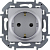 Розетка 1-м СП Inspiria 16А IP20 250В 2P+E защ. шторки немецк. стандарт алюм. Leg 673732
