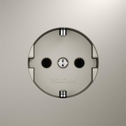 Розетка 1-м СП S70 16А с заземл. механизм кашемир Voltum VLS040103