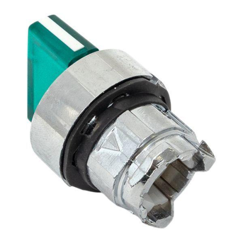 Механизм переключателя исполнительный ХB4 зел. на 2 положения возвратный без фиксации с подсветкой с короткой ручк IP65 EKF XB4BD2L-G-65