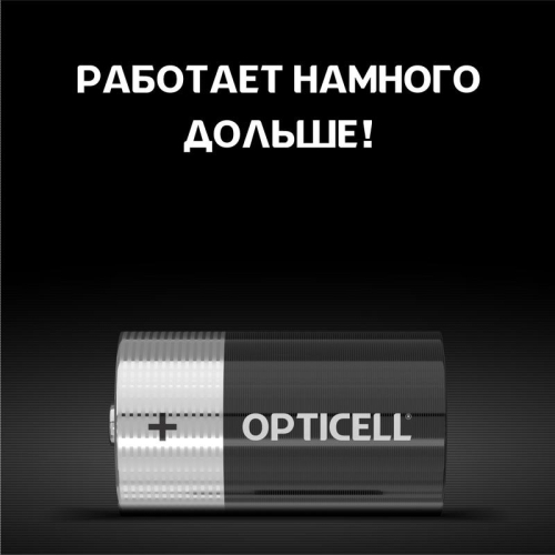 Элемент питания алкалиновый D/LR20 1.5В (блист. 2шт) Basic Opticell 5051005