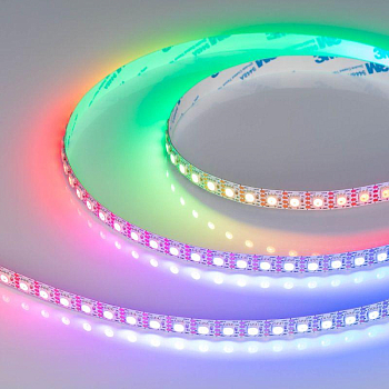 Лента светодиодная SPI-B96-10mm 12V RGB-PX1-BPT 13Вт/м IP20 5060 открыт. (уп.5м) Arlight 037868