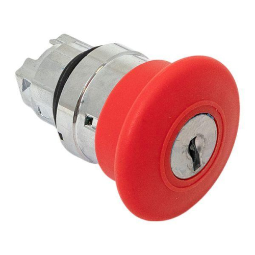 Механизм кнопки исполнительный XB4 "Грибок" красн. поворотный с фиксацией с замком IP65 EKF XB4BA1F-R-65