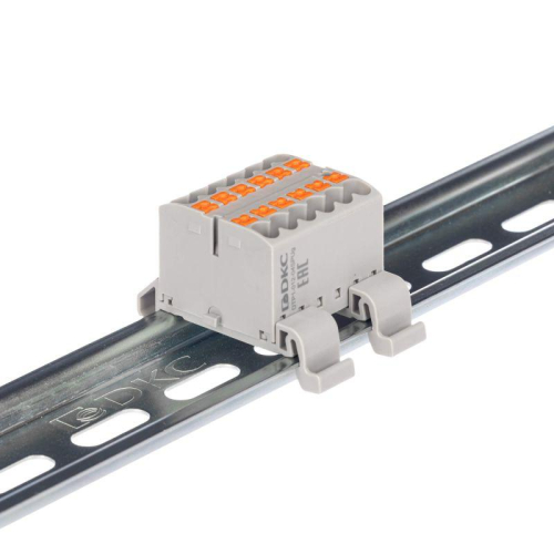 Блок распределительный зажим push-in 12 точек подключения 25кв.мм син. DKC DTP1-012-04SPUB