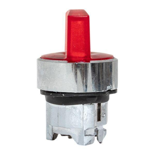 Механизм переключателя исполнительный ХB4 красн. на 2 положения с фиксацией с подсветкой с короткой ручкой IP65 EKF XB4BD2FL-R-65