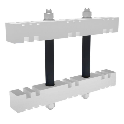 Шинодержатель 3Р промежуточный для шин 5/10мм AVERES EKF ABSI3P