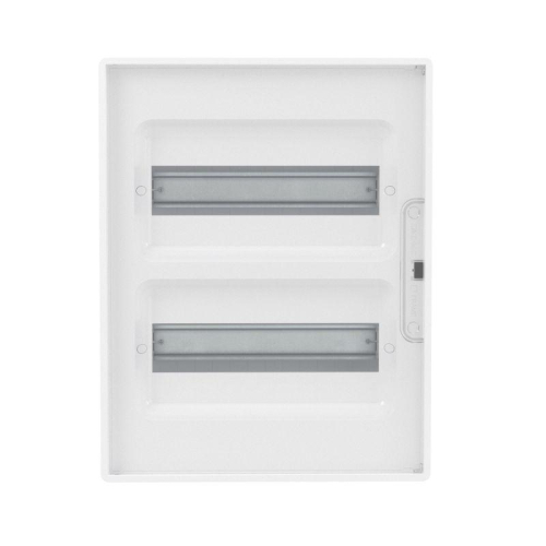 Щиток настенный 24мод. FRAME с прозр. дверцей с 4 шинами PEN (2шт на 8 отверст. и 2шт на 6 отверст.) бел. DKC F24W1WT