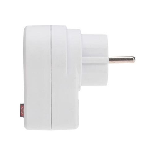 Адаптер сетевой 16А с выключателем с заземл. защ. шторки бел. Rexant 11-1084