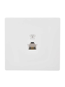 Розетка телефонная 1-м ОП LETO бел. LEZARD 752-0200-137