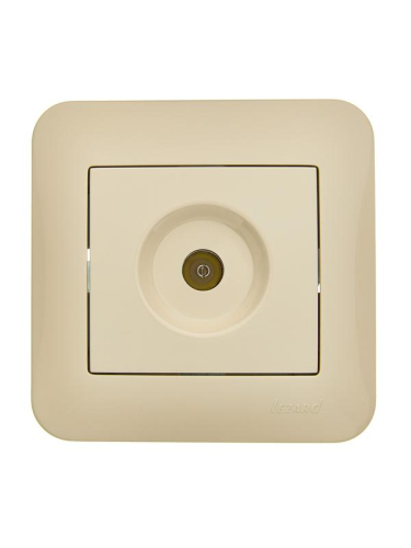 Розетка телевизионная оконечная TV СП ASTI IP20 в сборе крем. LEZARD 7081-0303-130