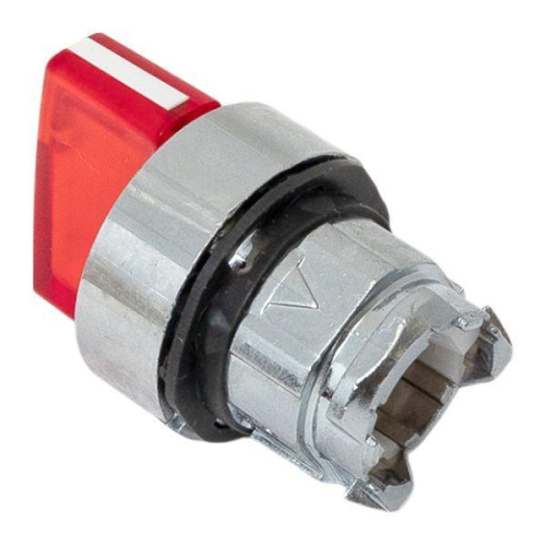 Механизм переключателя исполнительный ХB4 красн. на 2 положения возвратный без фиксации с подсветкой с короткой ручк IP65 EKF XB4BD2L-R-65