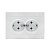 Розетка 2-м СП Валенсия 16А IP20 с заземл. защ. шторки бел. PROxima EKF EWR16-128-10