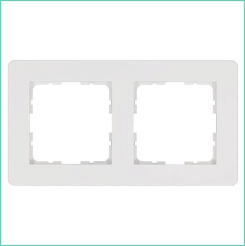 Рамка 2-м G-Flex бел. глянцевый Jasmart G1102W