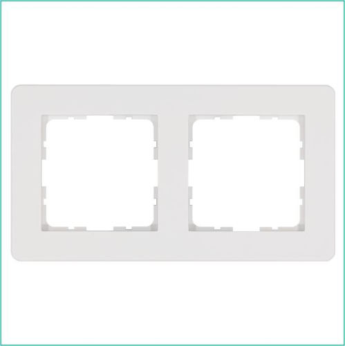 Рамка 2-м G-Flex бел. глянцевый Jasmart G1102W