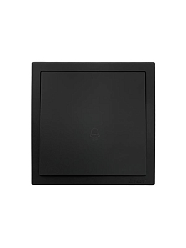 Кнопка звонка СП ZIMA IP20 безвинтов. зажим механизм черн. бархат LEZARD 704-4288-103QC