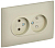 Розетка 2-м SKANDY 10А без заземл. без защ. шторок в сборе SK-R10B беж. IEK SK-R20-10-K10-F