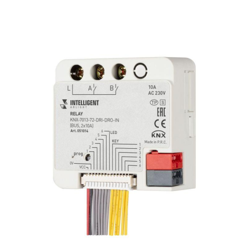 Модуль релейный KNX-7013-72-DRI-DRO-IN (BUS 2х10А) IP20 пластик INTELLIGENT ARLIGHT 051014