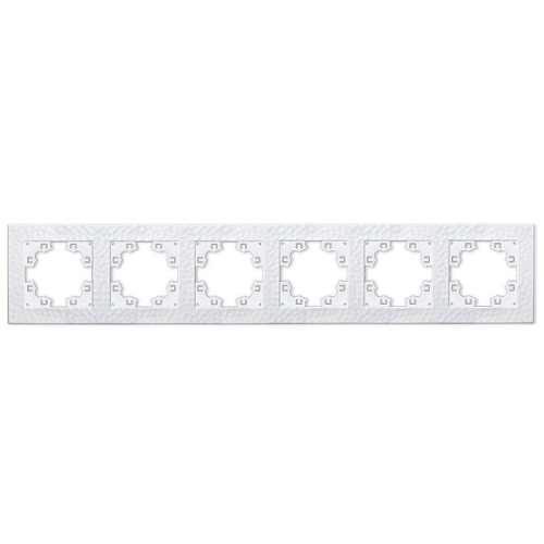 Рамка 6-м Афина фактурная универс. бел.Universal A11043