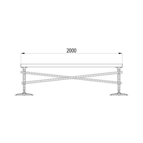 Конструкция опорная для установки оборудования TECHNORAPTOR FOOT 1500х2000 тип 1 KM-TR-F-SSEI-1500-2000-1 КМ TR0028