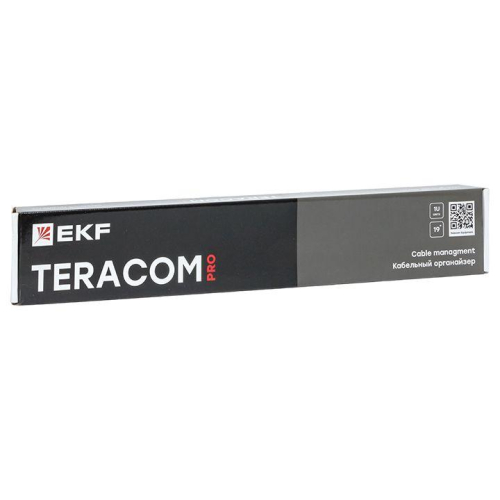 Органайзер кабельный TERACOM PRO 1U 5 колец черн. EKF TRP-1CO-5R-M-BK