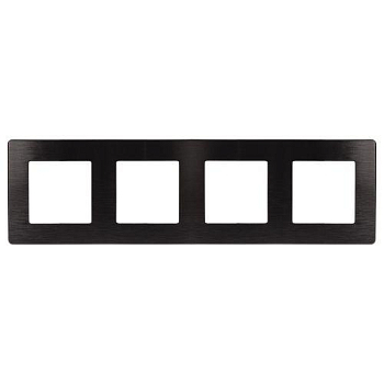 Рамка 4-м 12-5104-06 сатин черн. Эра Б0052534