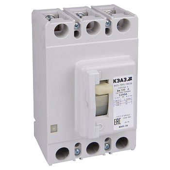 Выключатель автоматический 3п 100А 20кА ВА51-35М1-341816 100А 800 440DC НР230АС/220DC УХЛ3 КЭАЗ 362623