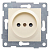 Розетка 1-м СП Ugra 16А 250В без заземл. защ. шторки механизм беж. GUSI С11Р2-003