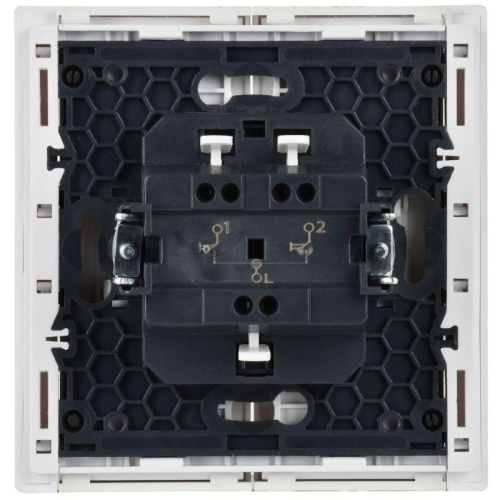 Выключатель жалюзи СП FORTE&PIANO 10А FP211 бел. IEK FP-V15-0-10-1-K01