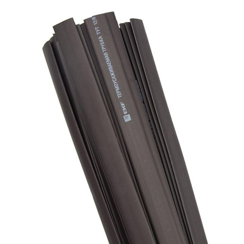 Трубка термоусадочная ТУТ нг 10/5 черн. 1м (уп.50шт) PROxima EKF tut-10-b-1m